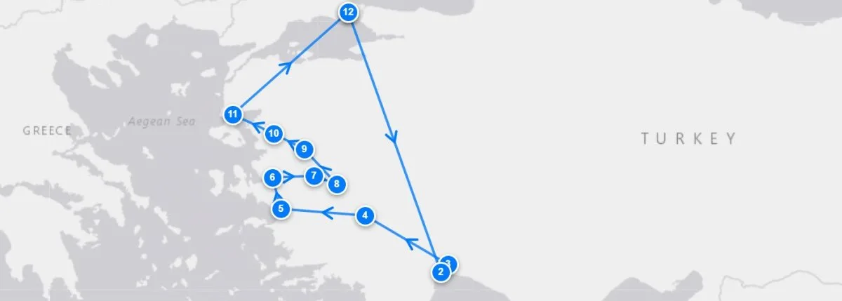 Biblical Legacy Of Turkey route map